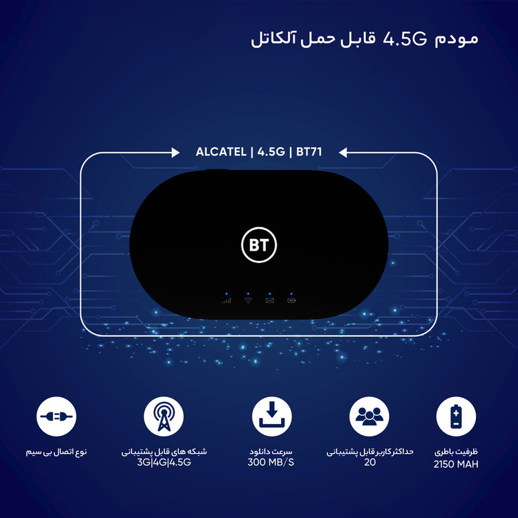 مودم 4.5G قابل حمل آلکاتل