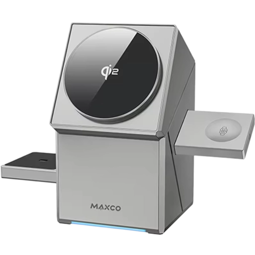 شارژر بیسیم 3 در 1 Maxco Geometry Series | شارژ سریع و همزمان