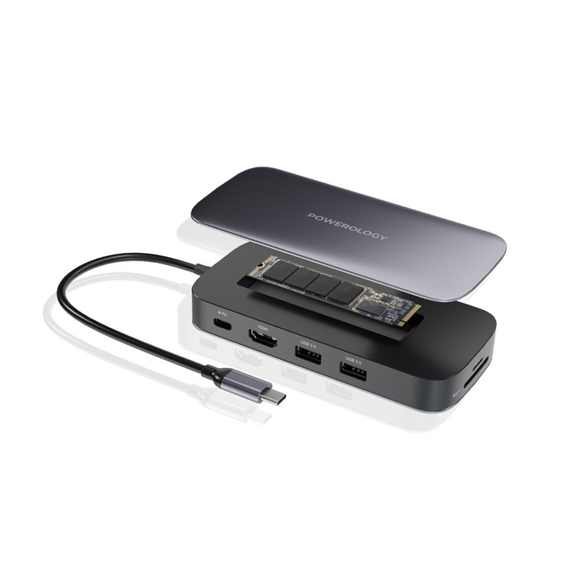هاب 6 پورت USB-C پاورولوجی
