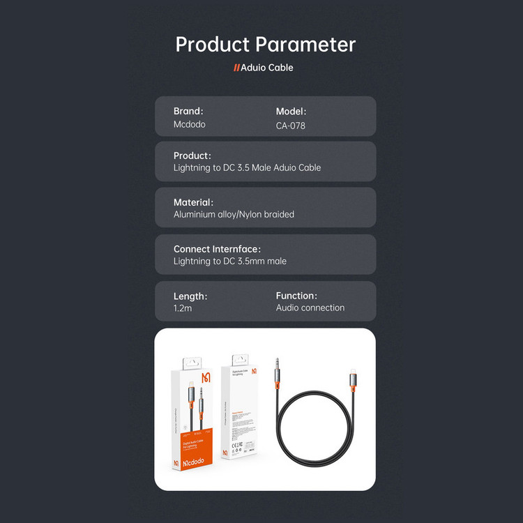 کابل تبدیل لایتنینگ به AUX