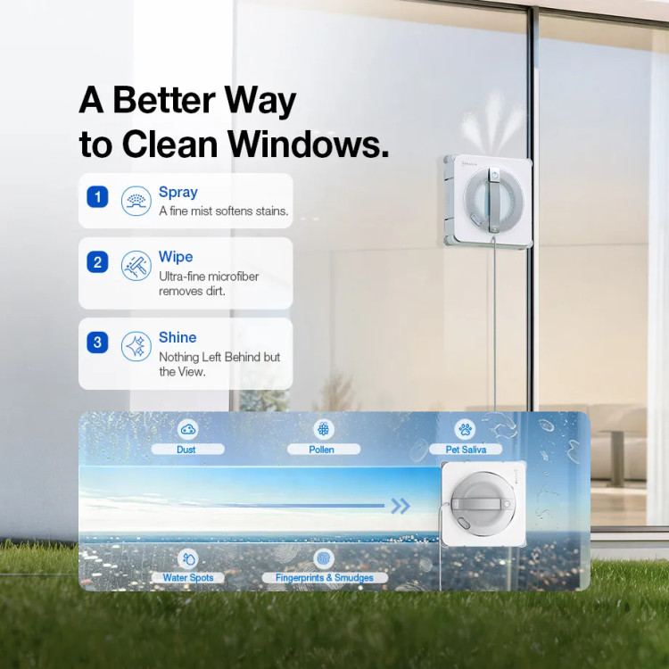 ربات شیشه پاک کن اکووکس رباتیک مدل Ecovacs WINBOT W2S pro